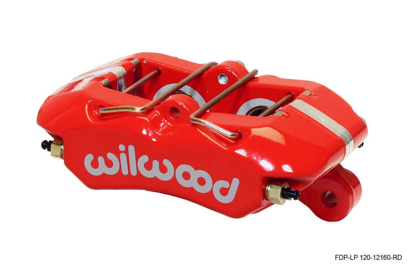 Wilwood Caliper-Dynapro Low-Profile 5.25in Mount - Red 1.12in Pistons .81in Disc - 120-12160-RD
