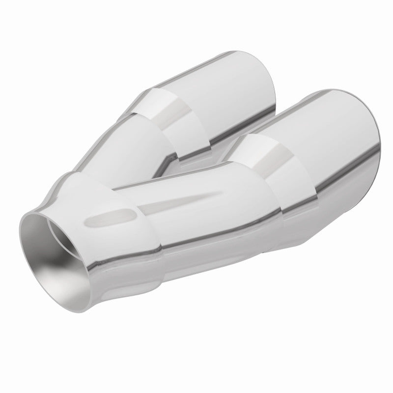 MagnaFlow Double Wall 3in Dual Round Polished Tip 2.25in Inlet - 35226