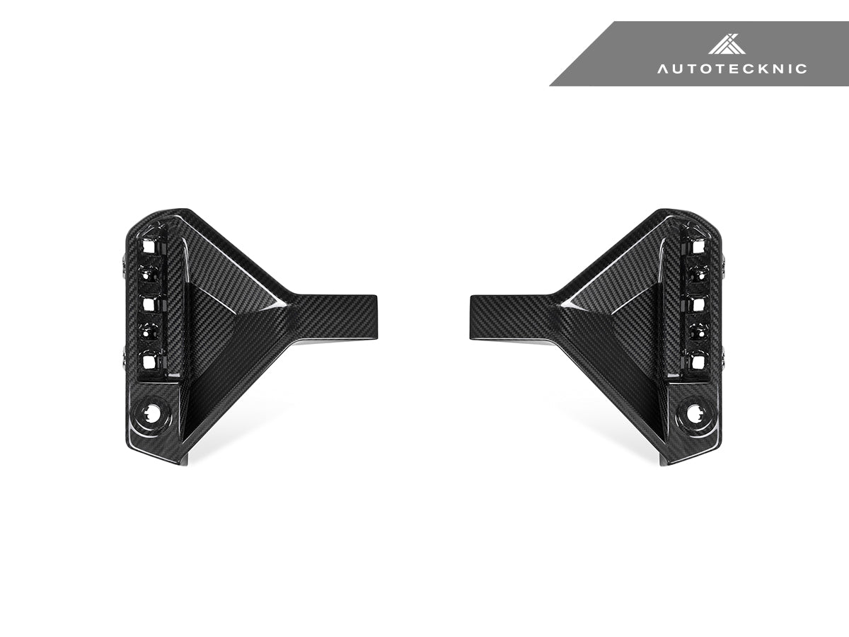 AutoTecknic Dry Carbon Rear Bumper Reflector Trim Set - BMW G87 M2