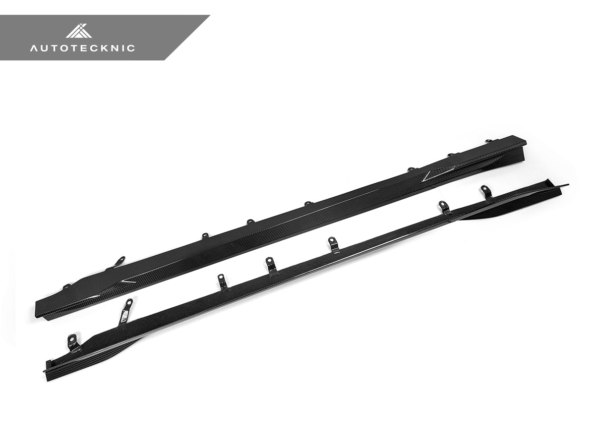 AutoTecknic Dry Carbon Fiber Side Skirt Extension Set - BMW G87 M2