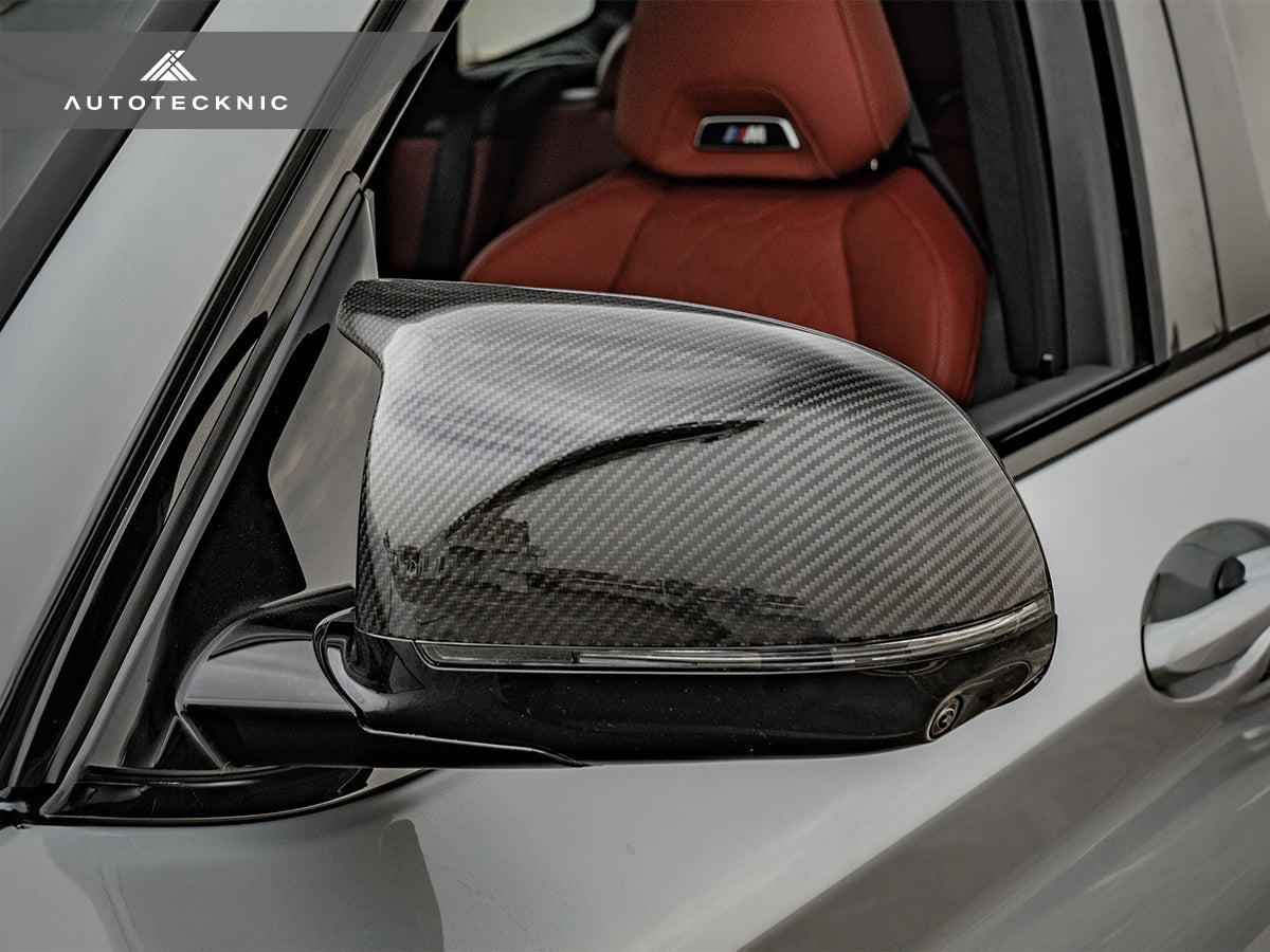 AutoTecknic Replacement Dry Carbon Mirror Covers - BMW G05 X5 M60i | G06 X6 M60i