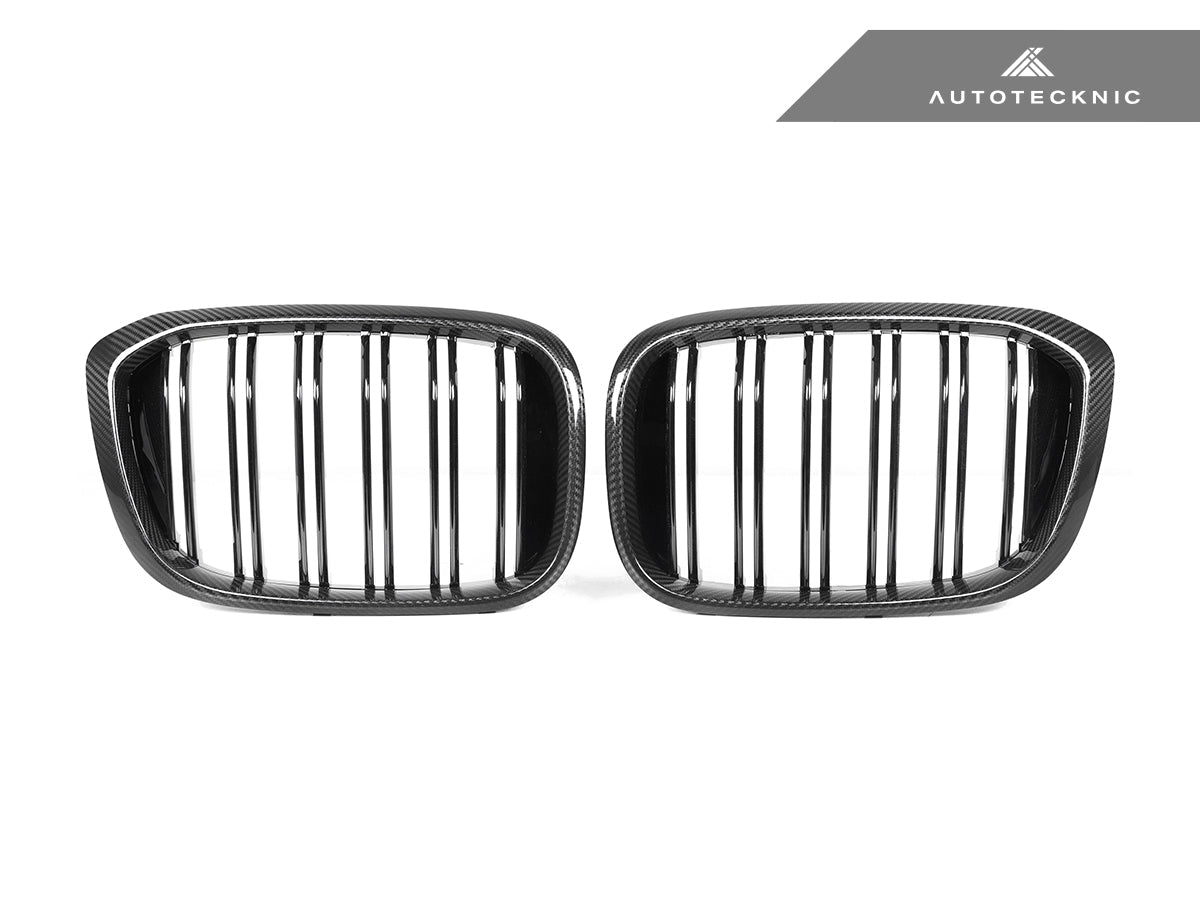 AutoTecknic Dry Carbon Fiber Dual-Slats Front Grille Set - BMW G01 X3 | G02 X4 Pre-LCI