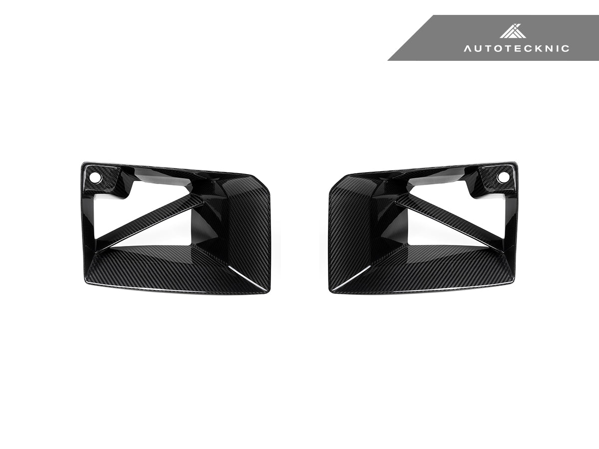 AutoTecknic Dry Carbon Front Bumper Lower Vent Set - BMW G87 M2