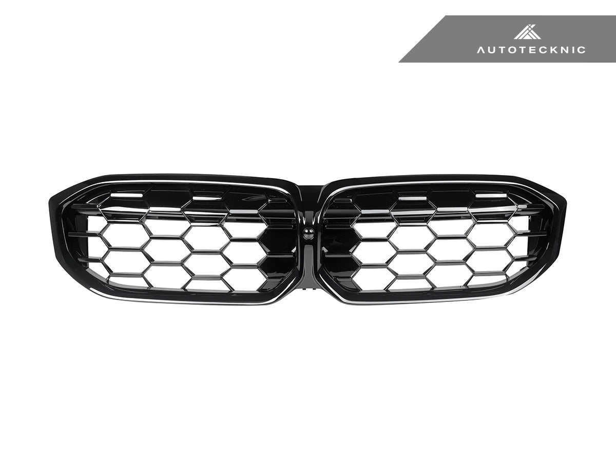 AutoTecknic Gloss Black Honeycomb Front Grille - BMW G20 3-Series LCI
