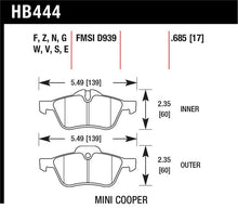 Load image into Gallery viewer, Hawk 02-06 Mini Cooper / Cooper S Performance Ceramic Street Front Brake Pads - HB444Z.685