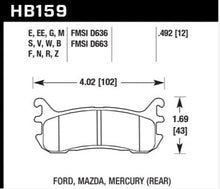 Load image into Gallery viewer, Hawk 03-05 Mazda Miata Rear ER-1 Brake Pad Set - HB159D.492