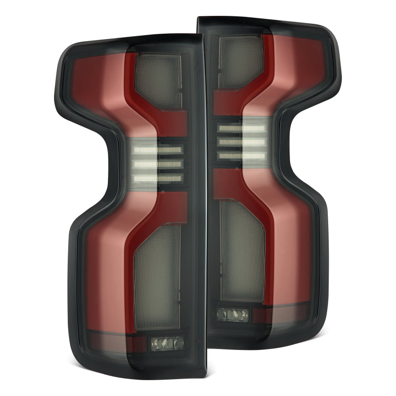 AlphaRex 19-24 Chevy Silverado 1500 / 20-24 2500HD/3500HD LUXX-Series LED Tail Lights Red - 620068