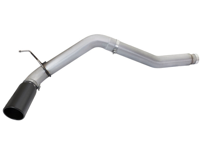 aFe Atlas Exhaust 5in DPF-Back Al Steel 2016 Nissan Titan XD V8-5.0L Black Tip - 49-06112-B