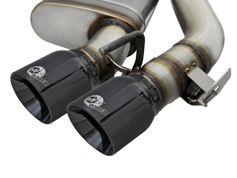aFe MACHForce XP 3in 304 SS Axle-Back Exhaust Dual Exhaust (NPP) w/ Black Tips 16-17 Camaro SS V8 - 49-34068-B