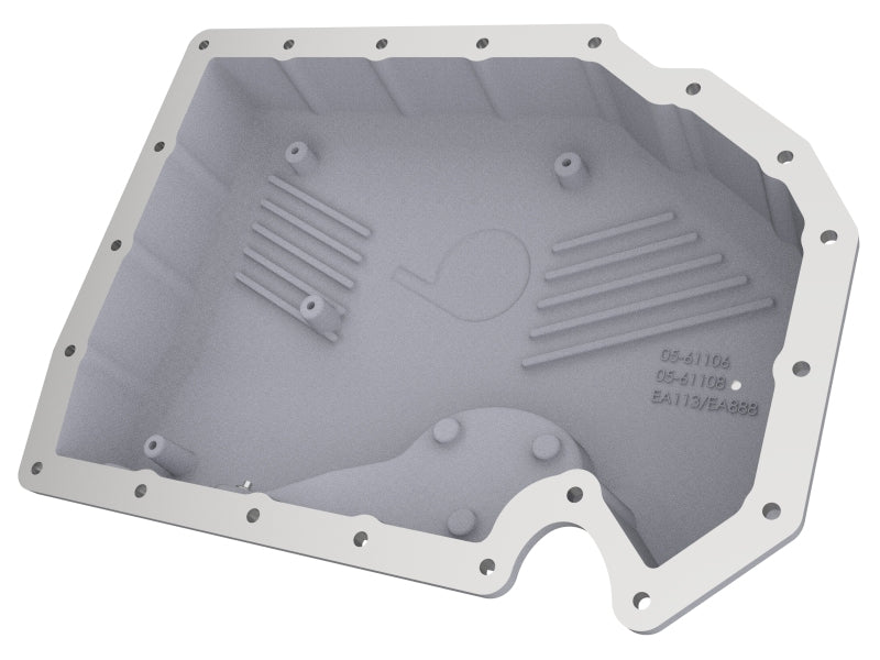 aFe 05-19 VW 1.8L/2.0L w/o Oil Sensor Engine Oil Pan Raw POWER Street Series w/ Machined Fins - 46-71240A
