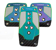 Load image into Gallery viewer, NRG Aluminum Sport Pedal M/T - Neochrome w/Black Carbon - PDL-400MC