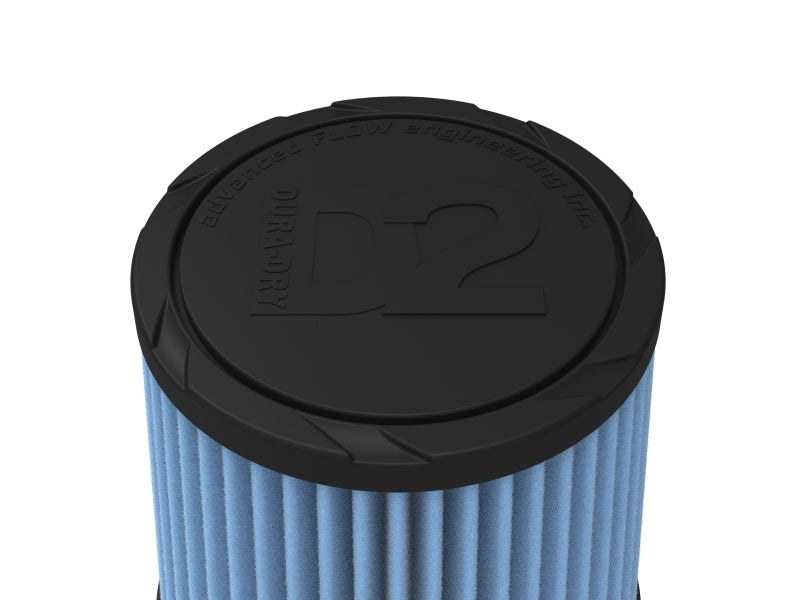 aFe POWER Universal Clamp-On Air Filter w/ D2 Dura-Dry Media - 3-1/2in F x 6in B x 4-3/4in T x 6in H - 21-35010V