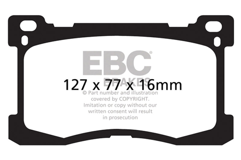EBC 12+ Hyundai Equus 5.0 Redstuff Front Brake Pads - DP31882C