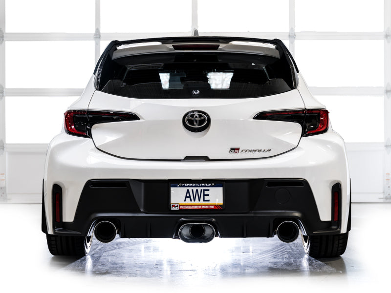 AWE Tuning 23-24 Toyota GR Corolla Touring Edition Cat-Back Exhaust - Chrome Silver Tips - 3015-52472