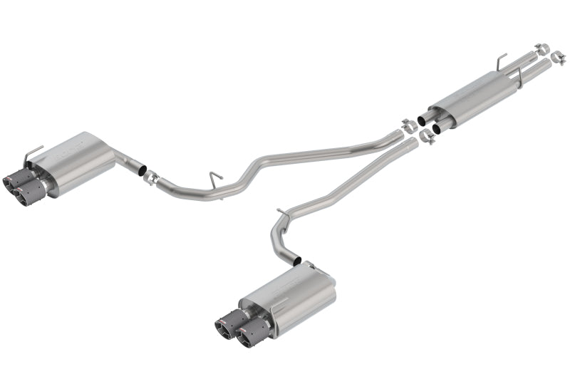 Borla 2020 Ford Explorer ST 3.0L V6 2.25in S-type Exhaust - Carbon Fiber Tips - 140820CF