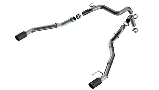 Borla 24-25 Ford Ranger Raptor 2.75in Tail Pipe Kit 4in Tip - Carbon Fiber Black Anodized - 60743CFBA