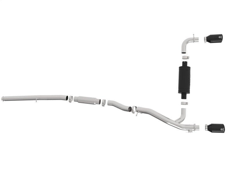 aFe Takeda 3in 304 SS Cat-Back Exhaust System w/ Black Tips 16-18 Ford Focus RS I4-2.3L (t) - 49-33103-B