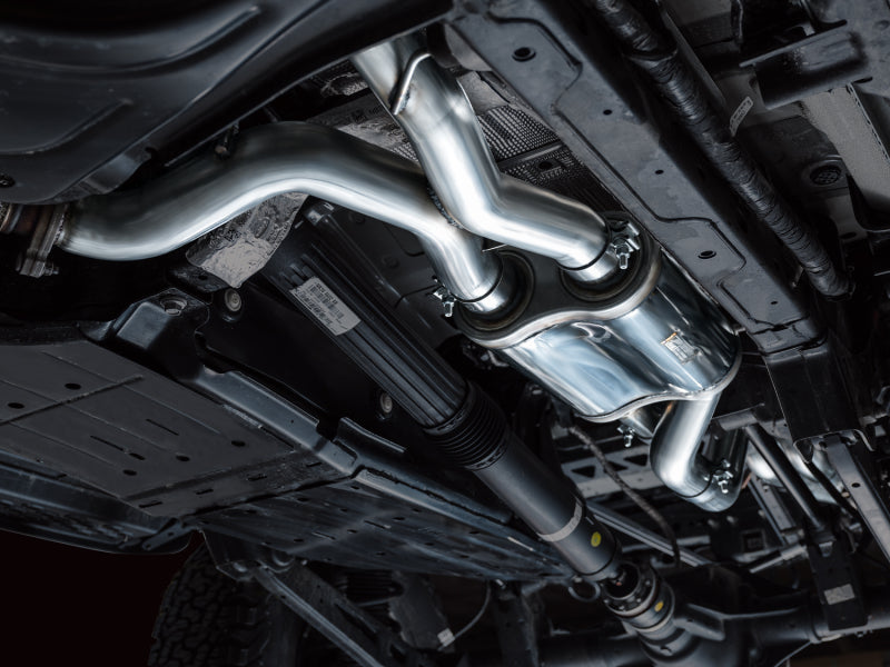 AWE Tuning 22-24 Ford Bronco Raptor 4WD Dual BashGuards Cat-Back SwitchPath Exhaust (No Tips) - 3025-31327