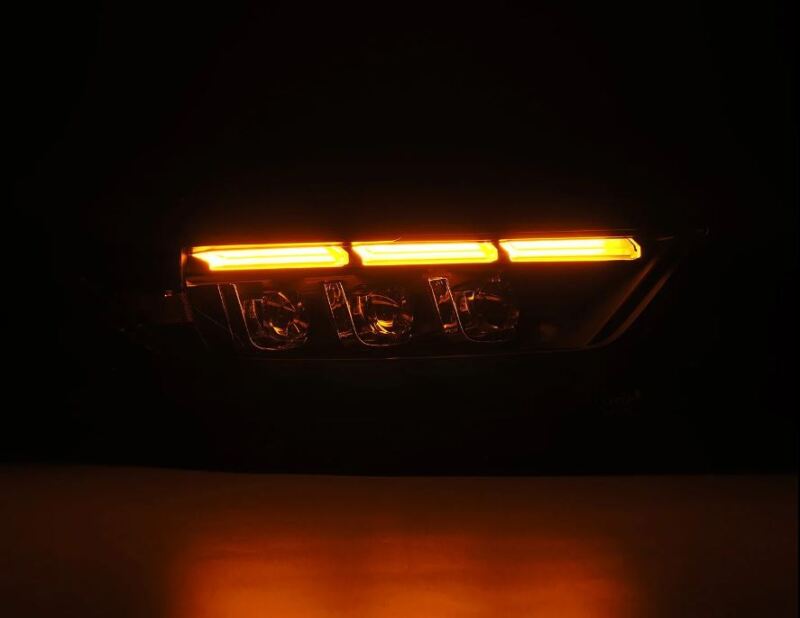 AlphaRex 15-17 Ford Mustang NOVA LED Proj Headlights Black w/Activ Light/Seq Signal/Switch DRL - 880262
