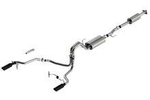 Load image into Gallery viewer, Borla F-150 2021 2.7L/3.5L 4dr CC SB EC STB Lar/KingR/Plnm/LTD 3/2.25 SRE CB Touring BLK CHR Tips - 140862BC