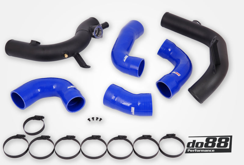 do88 VAG 2.0 TSI EA888 Gen4 (300hp+) OEM Intercooler Pressure Pipes Blue Hoses - TR-340-OE-1-B