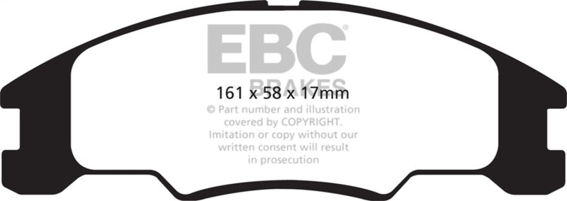 EBC 10-11 Ford Focus 1.6 Yellowstuff Front Brake Pads - DP41822R