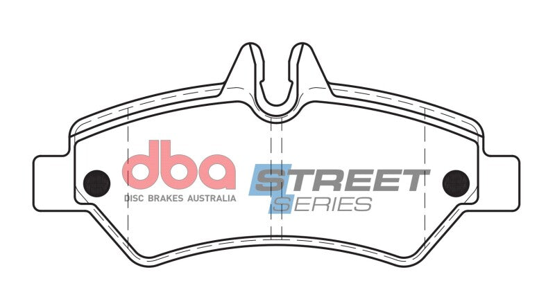 DBA 07-09 Dodge Sprinter 2500 (w/272mm Rear Disc Bosch Pin Type) Rear Street Series Brake Pads - DB1972SS
