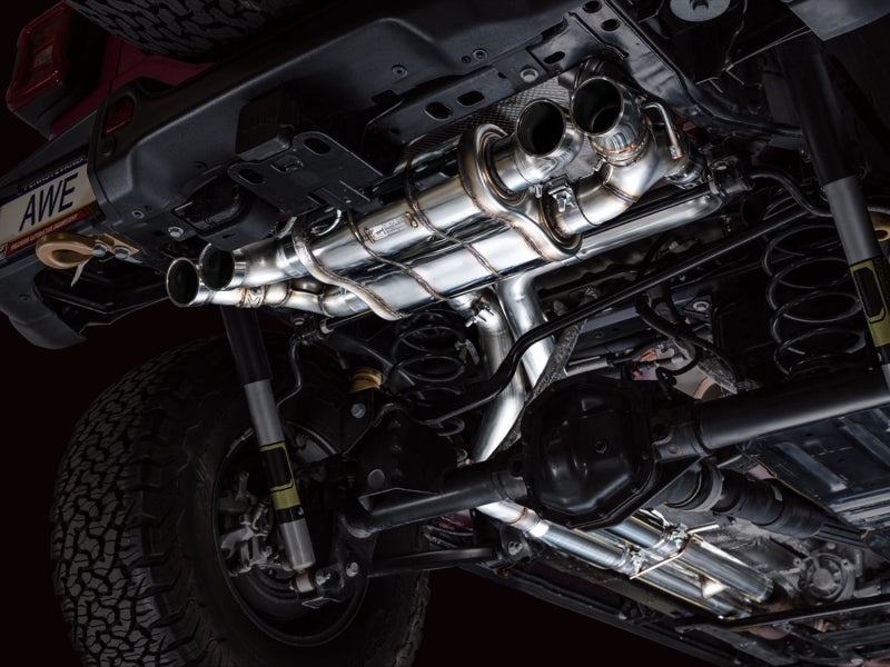 AWE Tuning 21+ Wrangler 392 Switchpath Cat-Back Exhaust- Quad BashGuards - 3025-41392