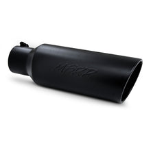 Load image into Gallery viewer, MBRP Universal Tip 6in OD Rolled End 4in Inlet 18in L Black Coated Exhaust Tip - T5130BLK
