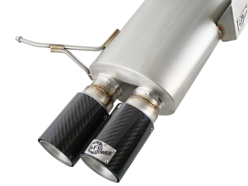 aFe MACHForce XP Exhaust Cat-Back 2.5in Dia Carbon Fiber Tips SS-304 07-13 BMW M3 (E92/93) V8 4.0L - 49-36312-C