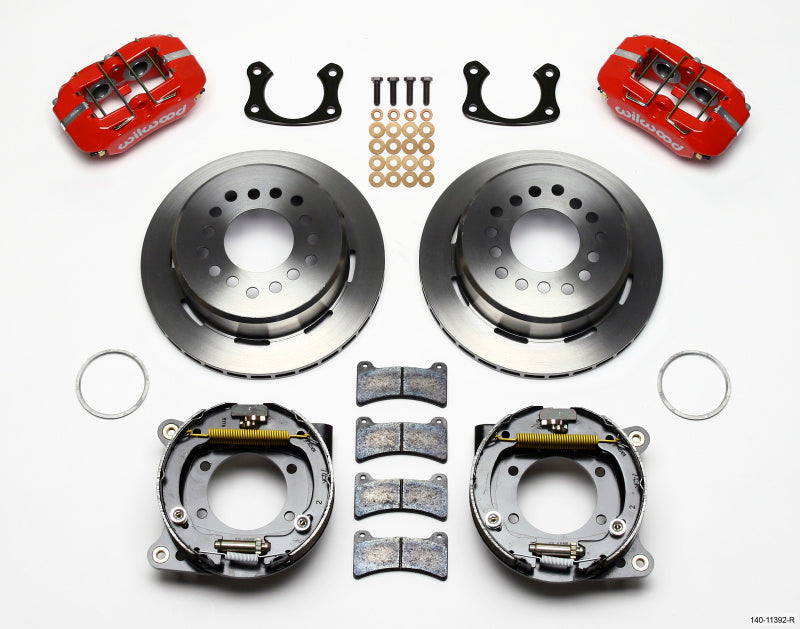 Wilwood Dynapro Low-Profile 11.00in P-Brake Kit - Red New Big Ford 2.50in Off Staggered Mount - 140-11392-R