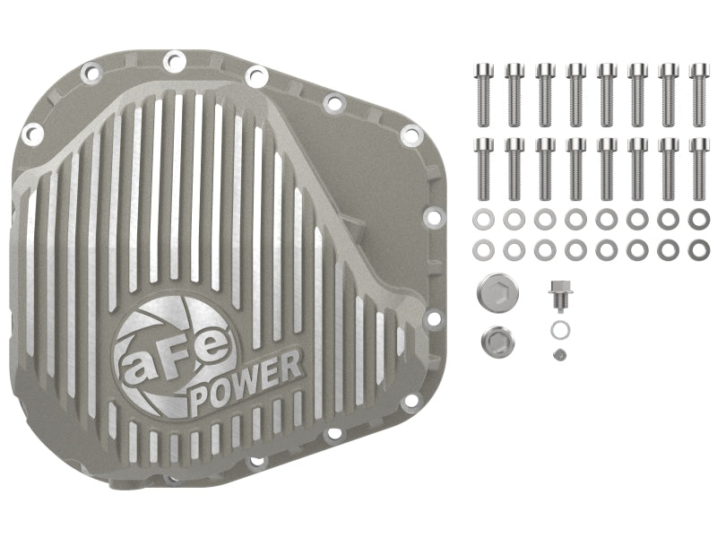 aFe POWER Street Series Rear Diff Cover Raw w/ Machined Fins Ford F-250/350 23-26 (Sterling 11.6) - 46-71490A