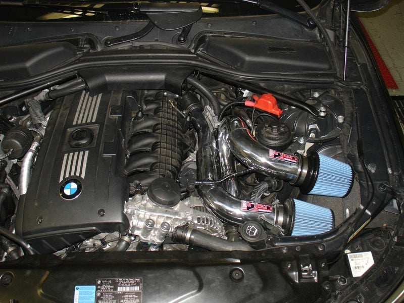 Injen 08-09 535i E60 3.0L L6 Twin intake & AMSOIL Filters Wrinkle Black Short Ram Intake - SP1130WB