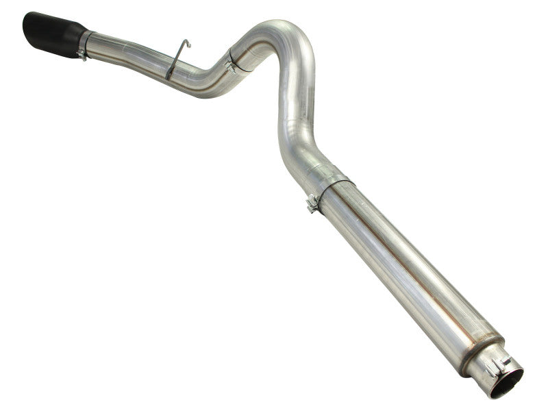 aFe MACHForce XP 5in DPF-Back Stainless Steel Exh Sys, Black tip, Ford Diesel Trucks 08-10 V8-6.4L - 49-43054-B