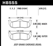 Load image into Gallery viewer, Hawk 06-10 Jeep Commander / 05-10 Grand Cherokee / 05-10 Armada / 04 Pathfinder / 04-10 Tital 5.6L / - HB555Y.678