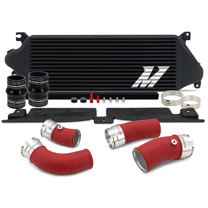 Mishimoto 24+ Tacoma Performance Intercooler Kit - BK Cooler - RD Pipes - MMINT-TAC-24KBKRD