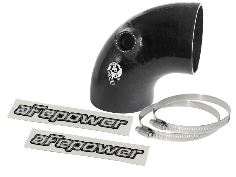 aFe Magnum FORCE Intake Coupling Kit (3-3/4 IN ID x 90 Deg.) Elbow Coupler - Black - 59-00111