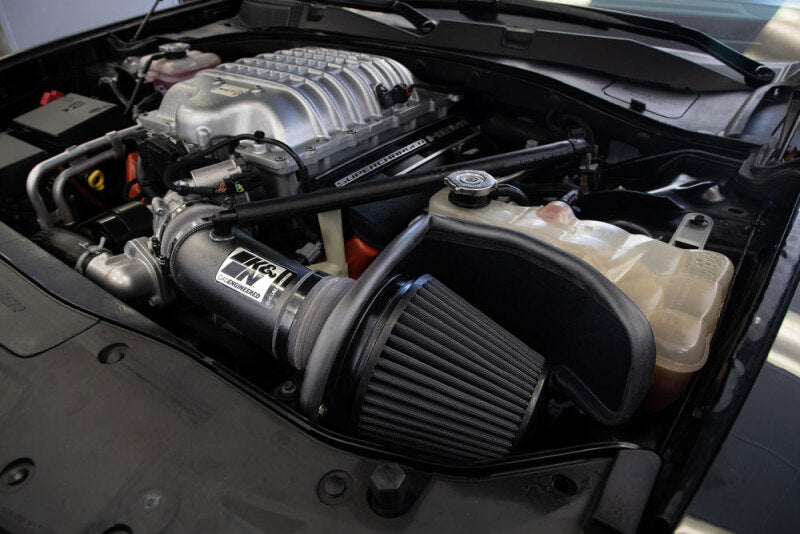 K&N 17-23 Dodge Charger/Challenger Hellcat SC 6.2L V8 DRYFLOW Performance Air Intake System - 30-2553TTK