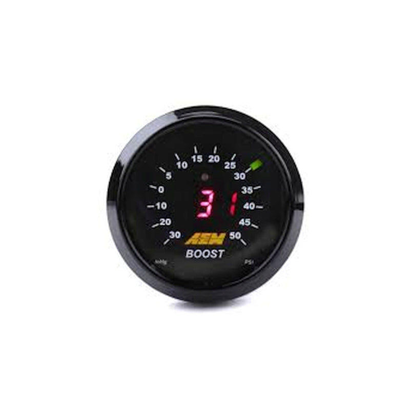 AEM 52mm Boost Digital Gauge -30-50psi - 30-4408