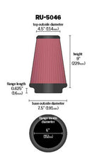 Load image into Gallery viewer, K&amp;N Universal Clamp-On Air Filter 6in FLG / 7-1/2in B / 4-1/2in T / 9in H - RU-5046