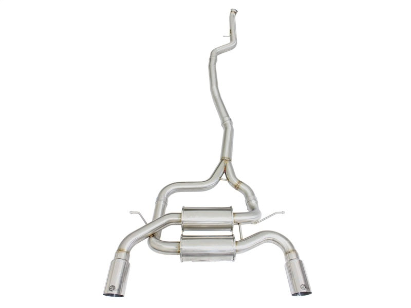 aFe MACHForce XP SS-304 Polish Tip 2.5in Dia Cat Back Exhaust 12-14 BMW 335i (F30) 3.0L (t) - 49-36326-P