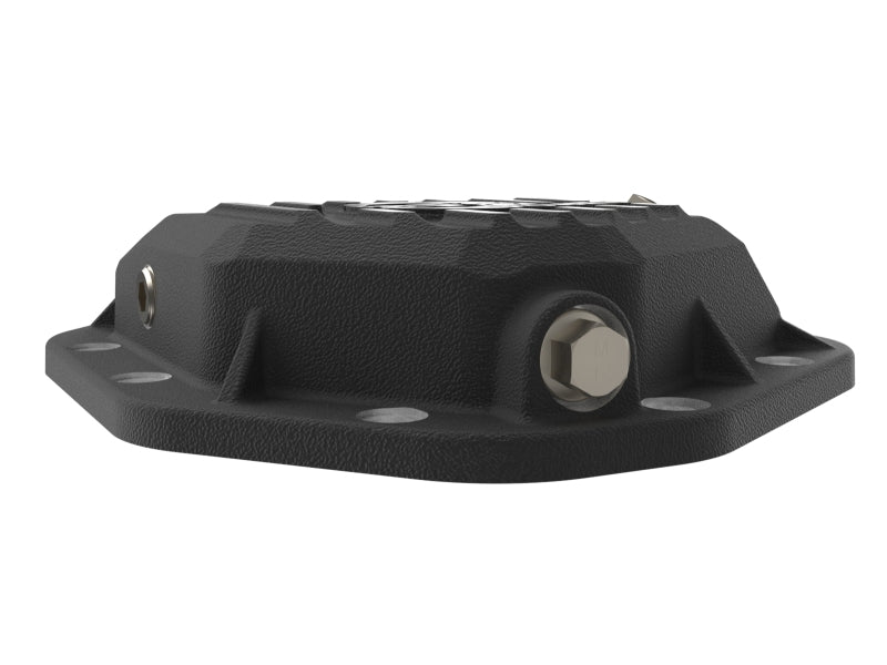 aFe 19-25 GM Trucks Front Diff Cover - Black w/ Machined Fins - 46-71430B