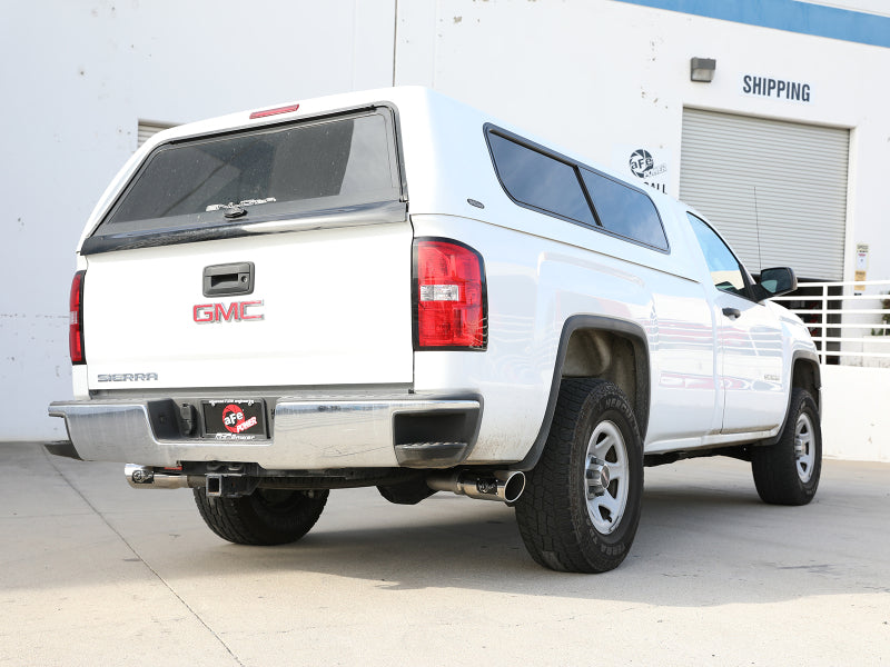 aFe Gemini XV Cat-Back Exhaust System GM Trucks 09-18 V6-4.3/V8-4.8/5.3L- Cut-Out Polished - 49-34131-P