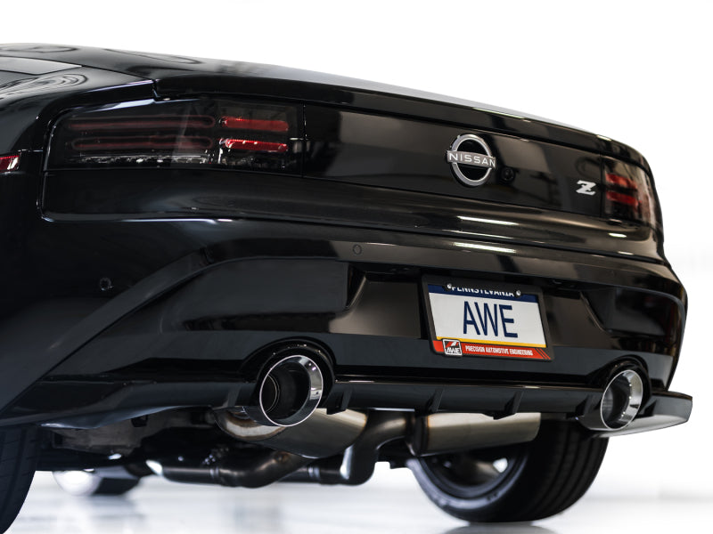 AWE Tuning 2023 Nissan Z RZ34 RWD Track Edition Cat-Back Exhaust System w/ Chrome Silver Tips - 3020-32400