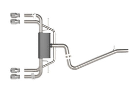 aFe MACHForce XP 3in-2.5in 304SS Exhaust Cat-Back 15-20 Audi S3 L4-2.0L (t) - Polished Tips - 49-36442-P