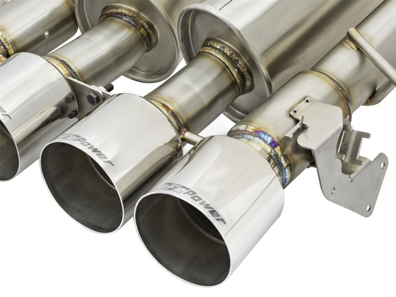 aFe MACHForce XP 3in-2 1/2in Axle Back 304SS Exhaust w/ Polished Tips 14-17 Chevy Corvette V8-6.2L - 49-34056-P