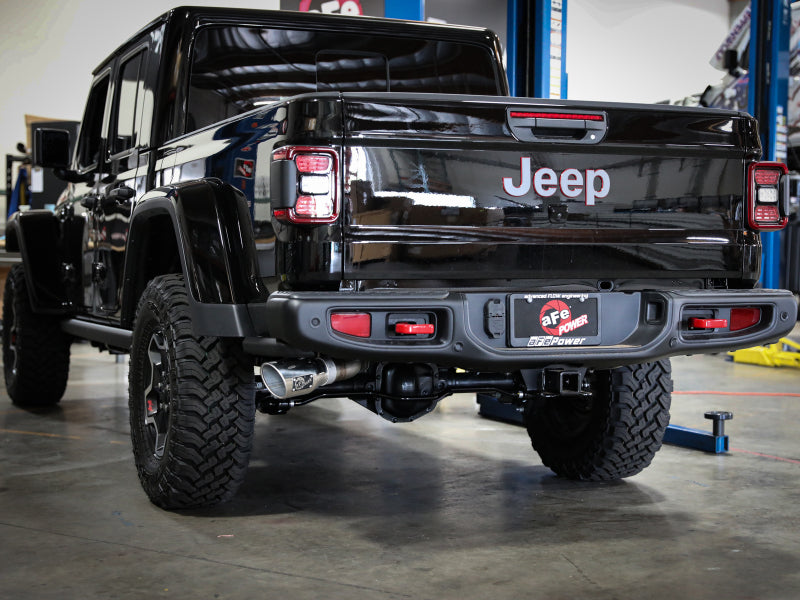 aFe Apollo GT Series 409 Stainless Steel Cat-Back Exhaust 2020 Jeep Gladiator 3.6L - Polished Tip - 49-48083-P