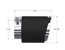 Load image into Gallery viewer, MBRP Universal Carbon Fiber Dual Wall Tip 4.5in OD/3in Inlet/6.13in L - T5180CF