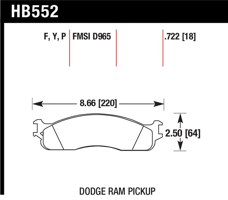 Hawk Super Duty Street Front Brake Pads - HB552P.722