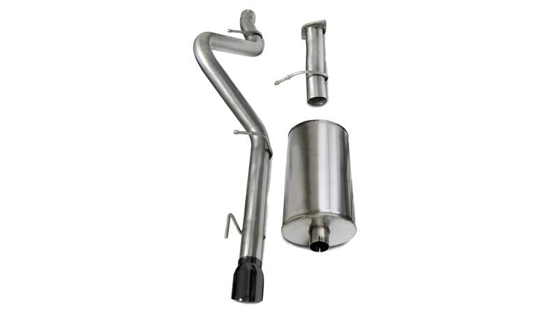 Corsa 2006-2008 Chevrolet Trailblazer SS 6.0L V8 Black Sport Cat-Back Exhaust - 14256BLK